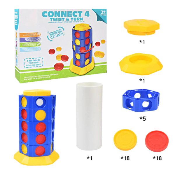 Version colorée du jeu Puissance 4 pour enfants