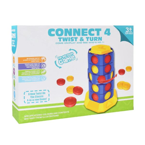 Jeu de stratégie 3D Connect 4 adapté aux jeunes enfants