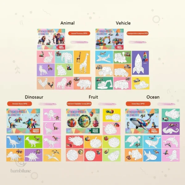 Sticker Puzzle 3D créatif pour enfants de 3 à 4 ans