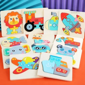 3D Wooden Puzzle - Animaux en aventure