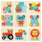Puzzle éducatif en bois 3D