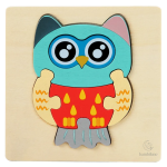 Jouet en bois : puzzle d'animaux