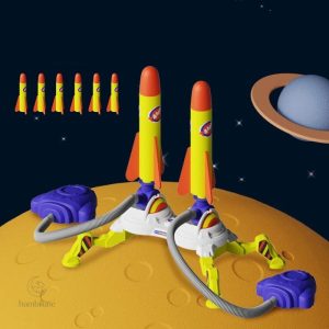 Fusée à propulsion avec ressort pour le jeu
