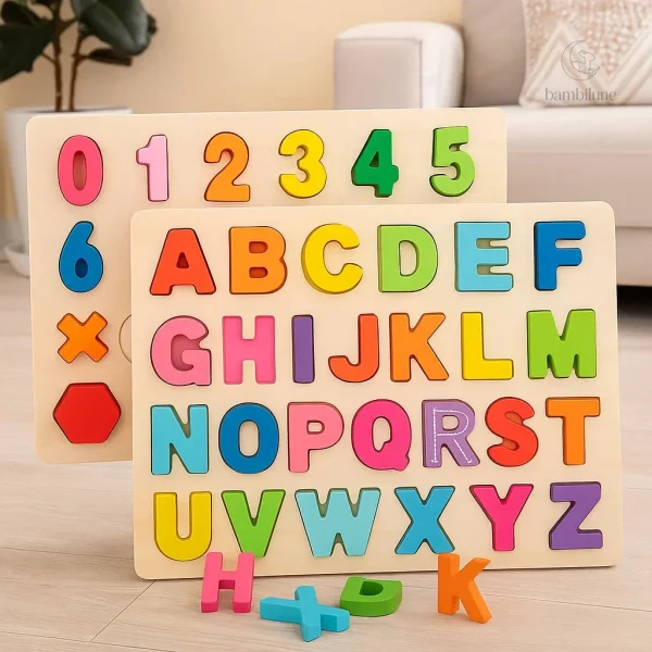 AlphaBlocks – Puzzle lettres 3D en bois éducatif