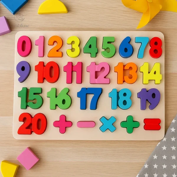 Puzzle éducatif en bois pour enfants de 3 à 4 ans