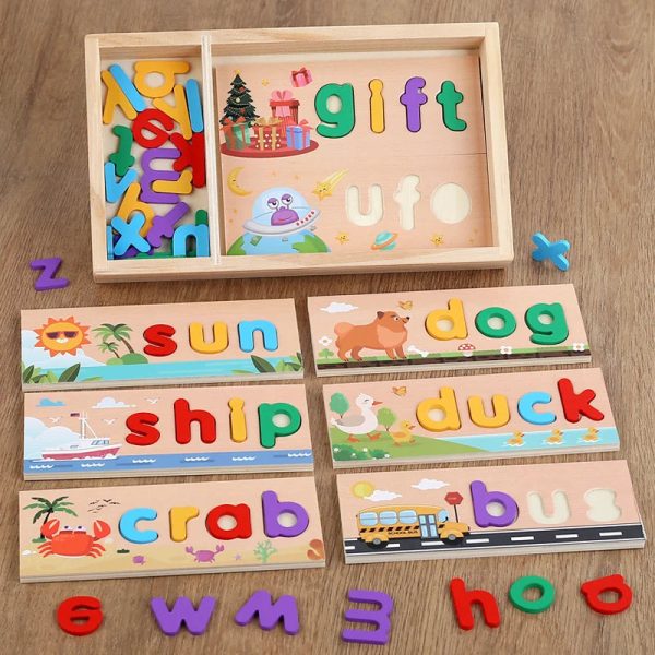 AlphaPuzzle – Puzzle d'orthographe en bois pour enfants