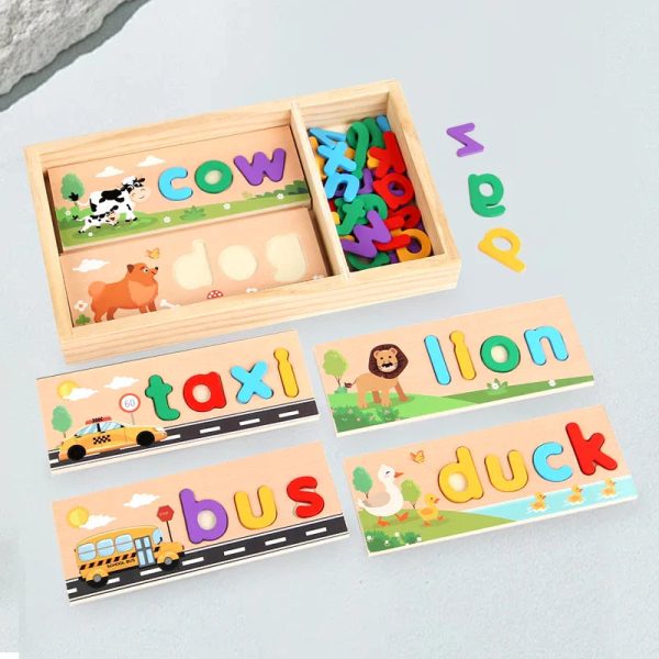 Puzzle en bois coloré pour enfants de 3 à 4 ans