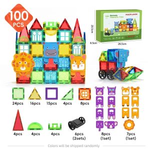 Animal Magnetic Blocks - Tuiles magnétiques pour constructions