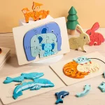 Casse-tête en bois Animal Puzzle pour apprendre en s'amusant
