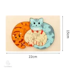 Jouet éducatif en bois : assemblage d'animaux mignons