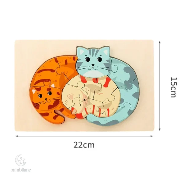 Jouet éducatif en bois : assemblage d'animaux mignons