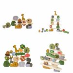 Jouets à empiler en bois - Stimule la créativité des enfants