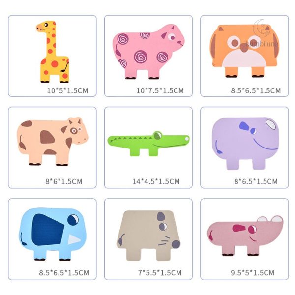 Jeu d'assemblage d'animaux pour développer l'identification