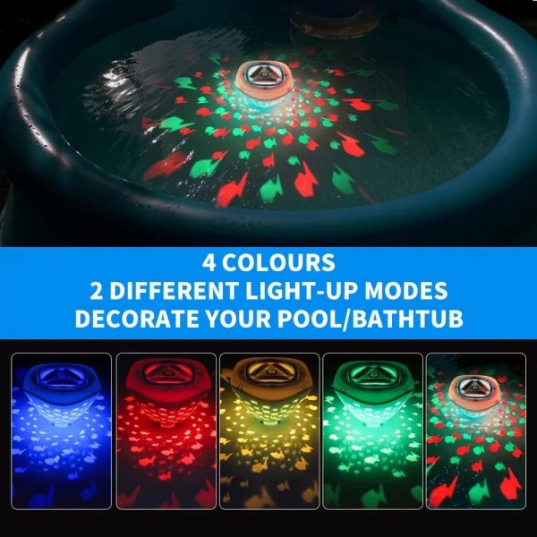 Ambiance festive dans le bain avec poissons lumineux
