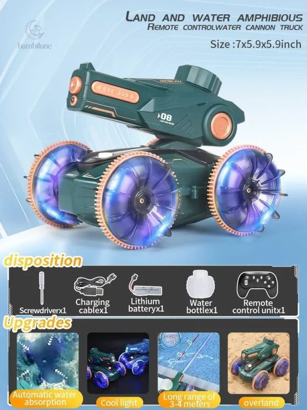 Voiture RC Aqua Racer – Exploration aquatique et terrestre