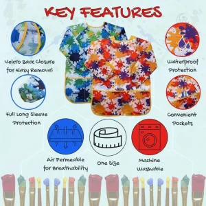 Vêtements pour enfants : tablier de peinture coloré et pratique