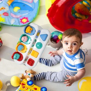 Jouet interactif pour bébés avec boutons à presser