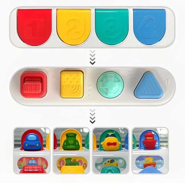 Jouet sensoriel pour bébé - Couleurs vives et textures