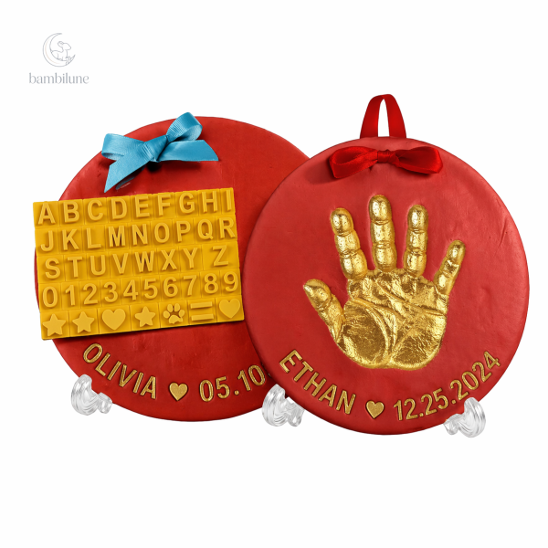 Souvenir d'empreintes de bébé en argile