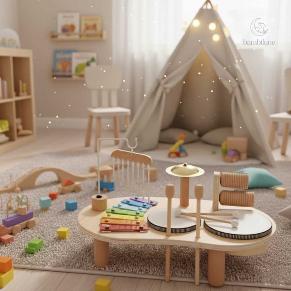 Instruments colorés pour les enfants de 1 à 2 ans