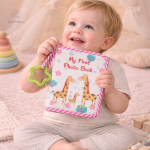 Album photo pour bébés en tissu doux et coloré