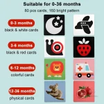 Cartes colorées pour le développement des bébés
