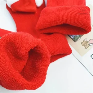 Épaisses chaussettes d'hiver pour petits, motif festif
