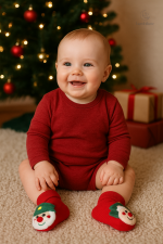 Chaussettes d'hiver douces pour enfants, design joyeux