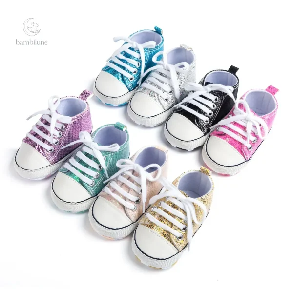 Baskets souples pour enfants, premiers pas confortables