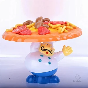 Activité ludique de gestion d'équilibre avec des pizzas