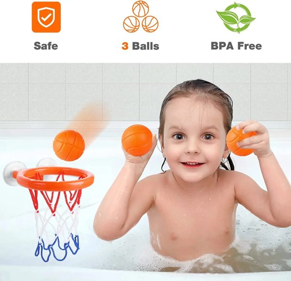 Jeux de bain interactifs avec panier de basketball flottant