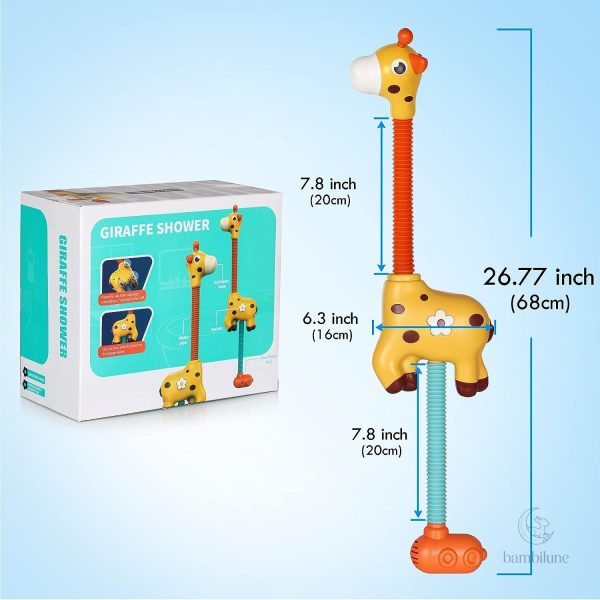 Jouet éclaboussant en forme de girafe pour le bain