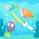 Jeu de pêche magnétique BathFishing pour enfants de 2 à 3 ans