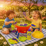 Jouet interactif de barbecue à bulles pour les petits