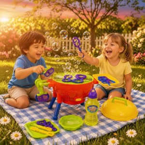Jouet interactif de barbecue à bulles pour les petits
