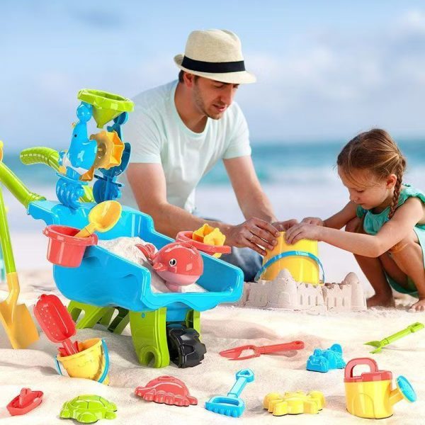 Ensemble brouette sable BeachFun pour enfants de 2 à 3 ans