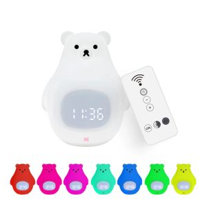 Réveil ourson mignon avec fonction veilleuse pour enfants