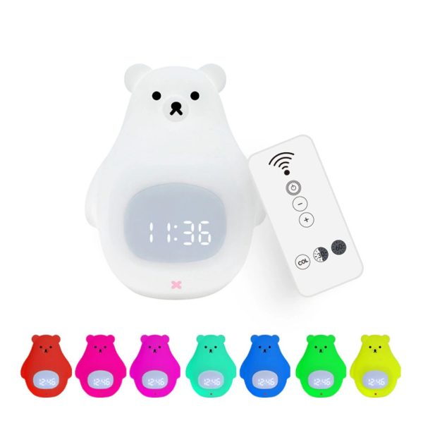 Réveil ourson mignon avec fonction veilleuse pour enfants