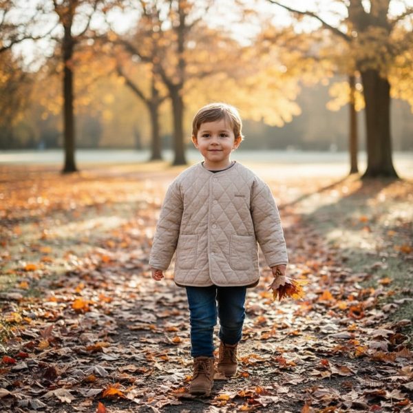 Veste chaude pour enfants, style matelassé, confort optimal