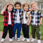 Ensemble checkered pour enfants, look stylé