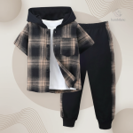 Ensemble mode enfant à carreaux, essentiel du dressing