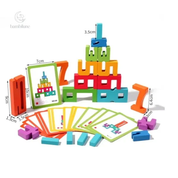 Empiler et apprendre avec des blocs ludiques et colorés