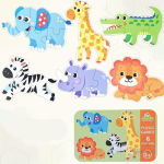 Puzzle en bois coloré pour enfants de 3 à 4 ans