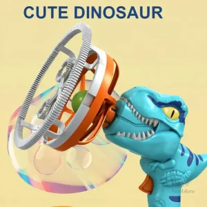 Dino coloré qui crée des bulles pour le plaisir des enfants