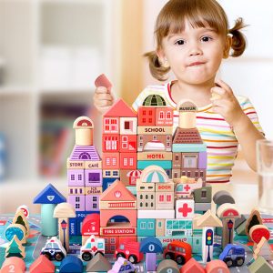 Blocs de construction en bois BuildJoy pour enfants