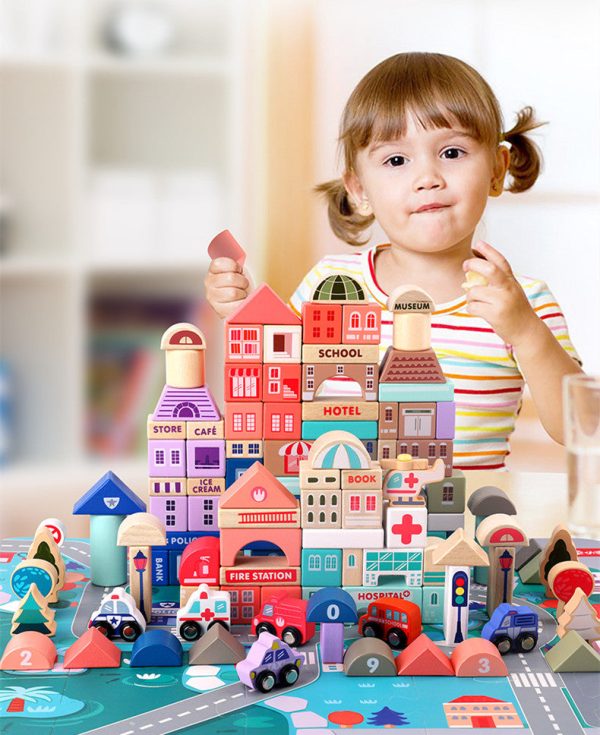 Blocs de construction en bois BuildJoy pour enfants