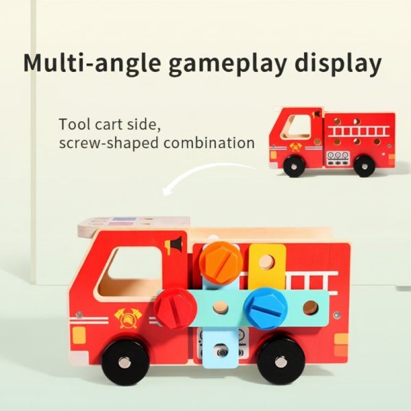Camion de pompiers coloré pour jeux d'imitation