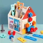 Busy Box - Boîte d'activités en bois pour enfants