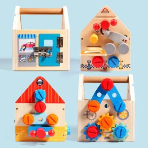 Jouet éducatif en bois pour découvrir et apprendre