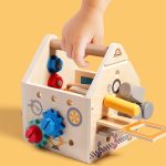 Jouet interactif en bois pour favoriser l'apprentissage précoce